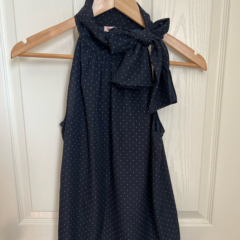 Juicy Couture High Neck Tied Blouse